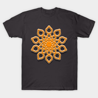 Orange Effects Mandala T-Shirt